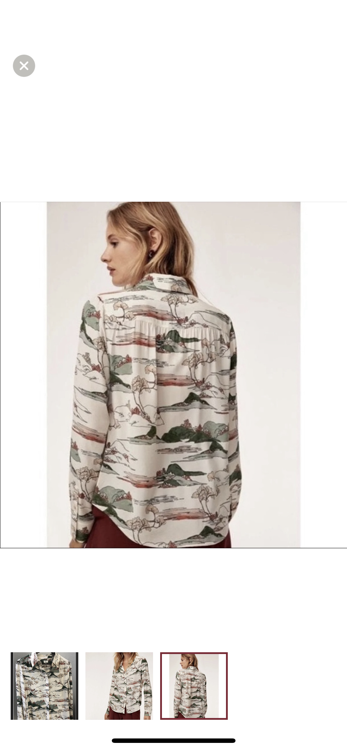 Wilfred Printed 100% Silk Blouse - size Small thumbnail