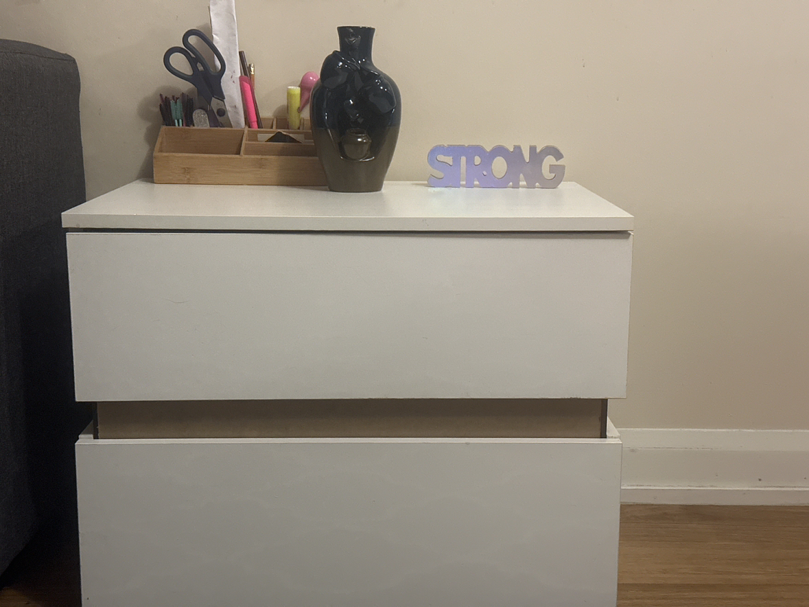 Two drawer nightstand