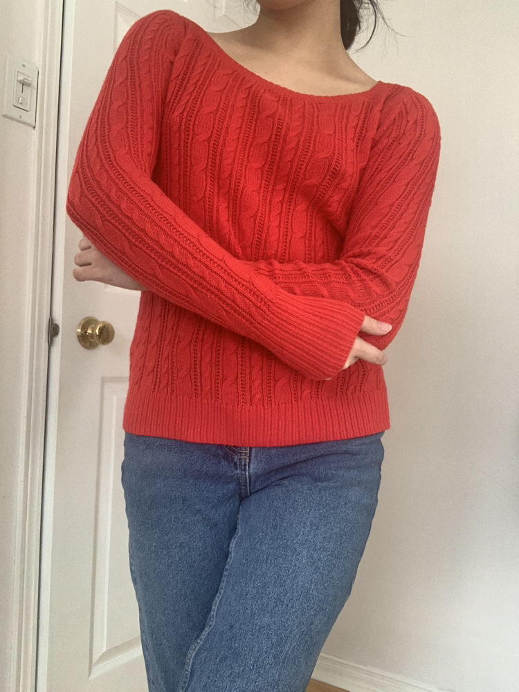 Hollister Red Knit Sweater, AE image indicator(2)
