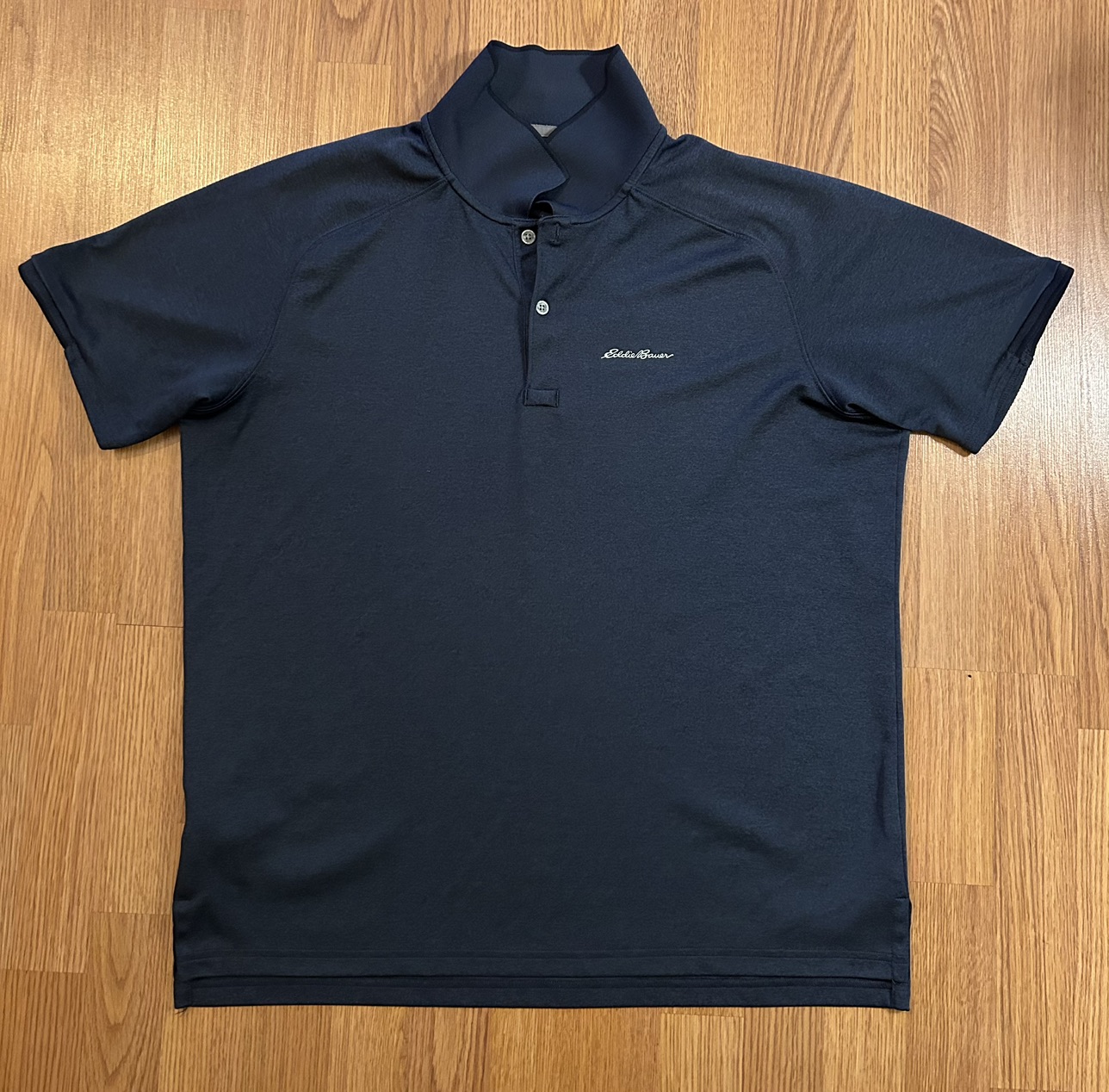 Blue Short Sleeve Polo Shirt Eddie Bauer Size L FreeDry thumbnail