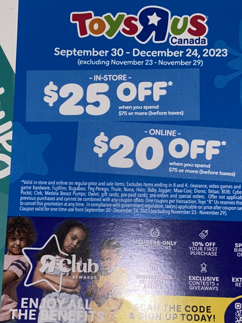 #FREECYCLE $25 coupon BABIES R US / TOYS R us image indicator(2)