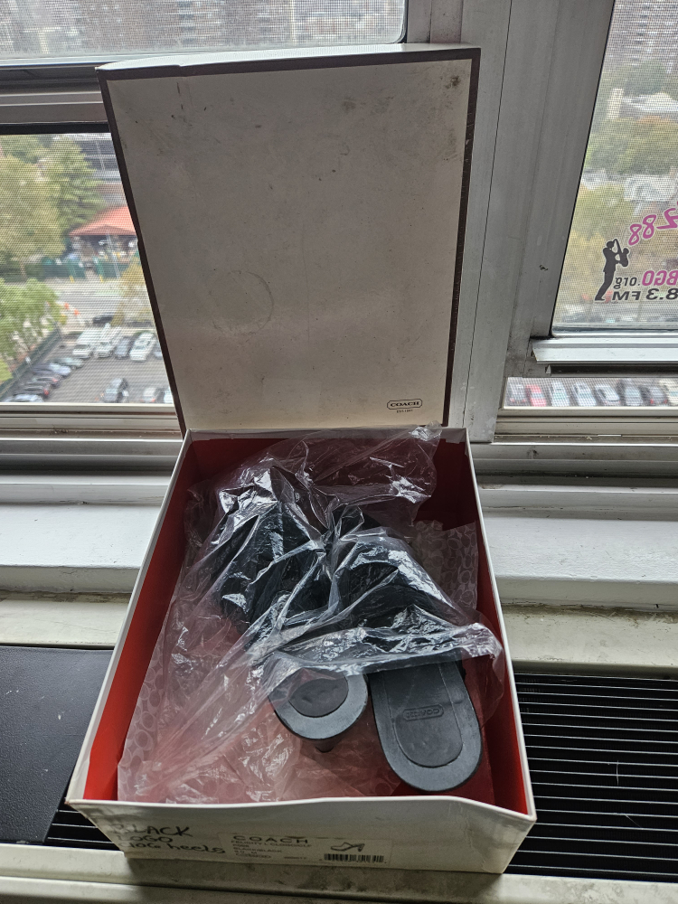 COACH BLACK clog heels. image indicator(6)