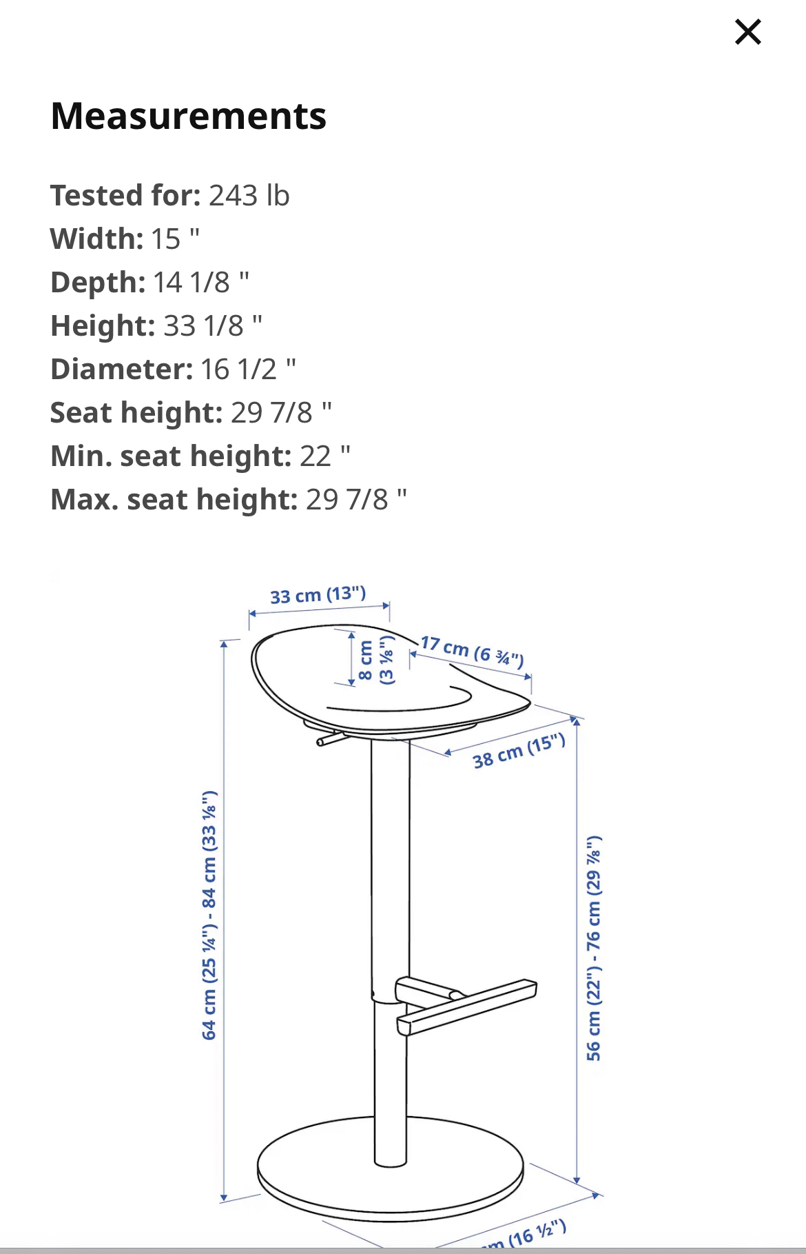 Barstool Ikea JANINGE - photo 4