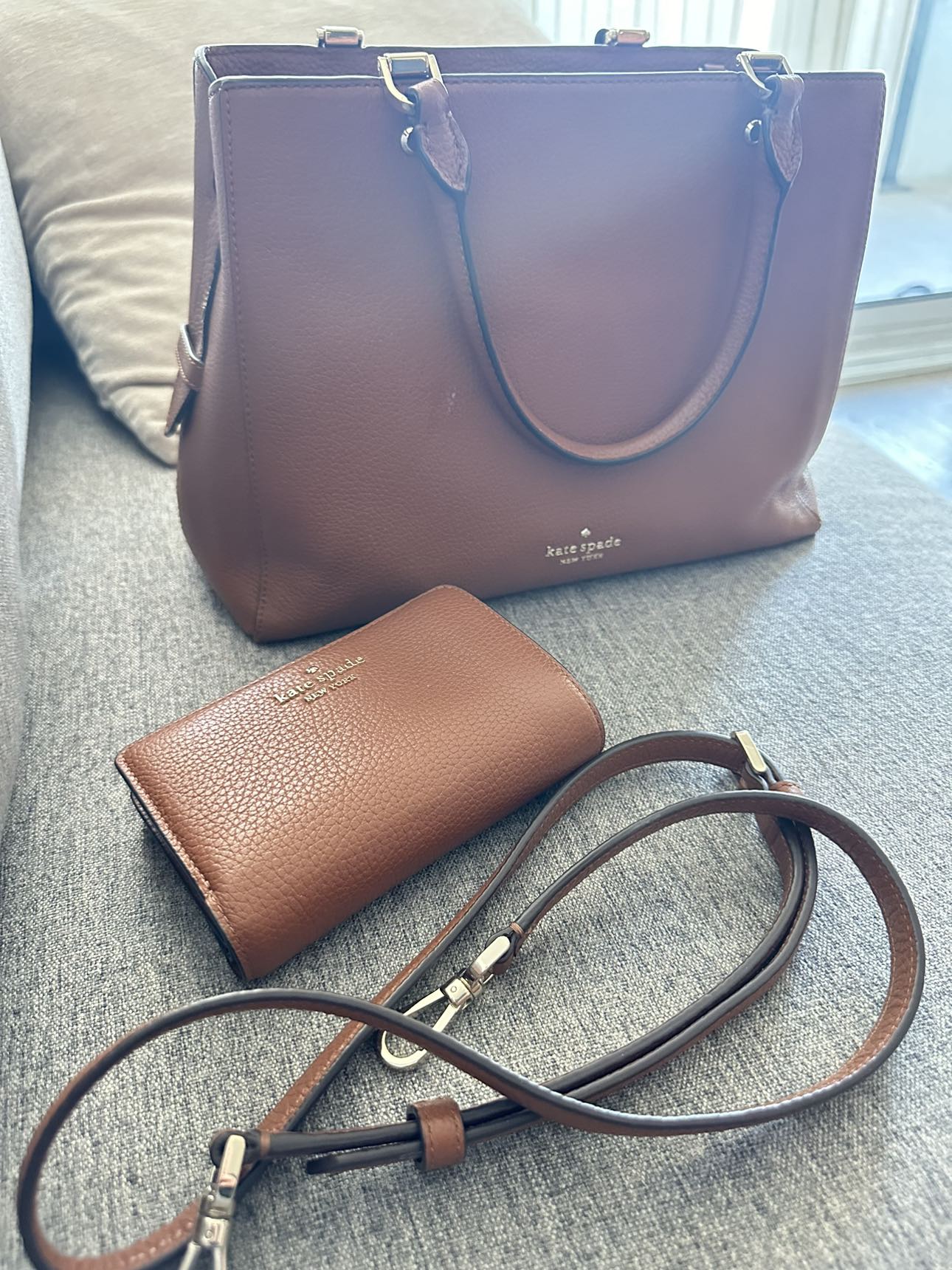 Kate spade purse handbag crossbody brown wallet