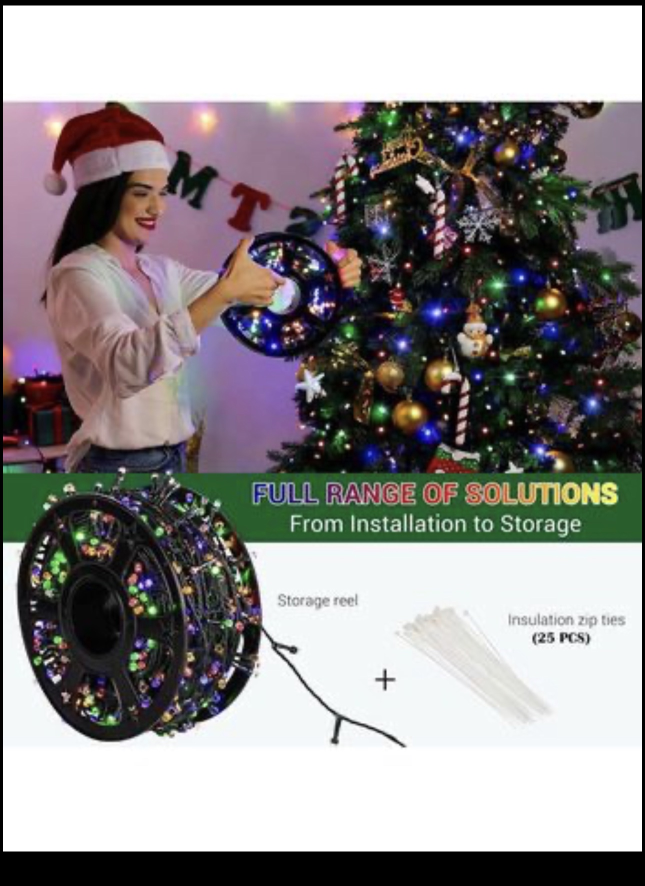 Christmas Lights String Lights 164FT 500LED with 8 Modes image indicator(4)