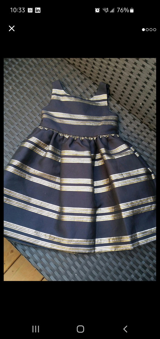 Toddler Girl 3T black and gold dress thumbnail