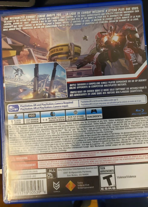 rigs mechanical combat league ps4 vr brand new not opened image indicator(2)
