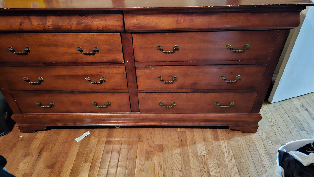 King Size 3 Piece Solid Wood Sleigh Bedroom Set - photo 2