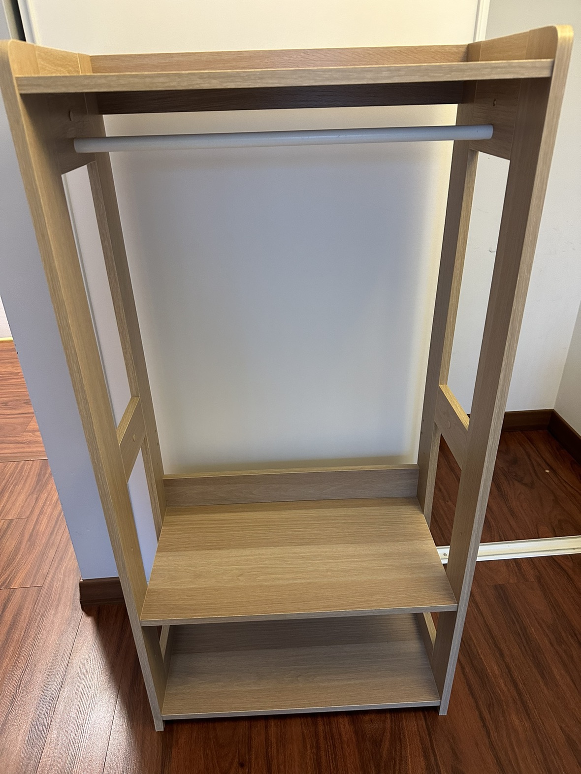 Kids clothing rack closet shelf