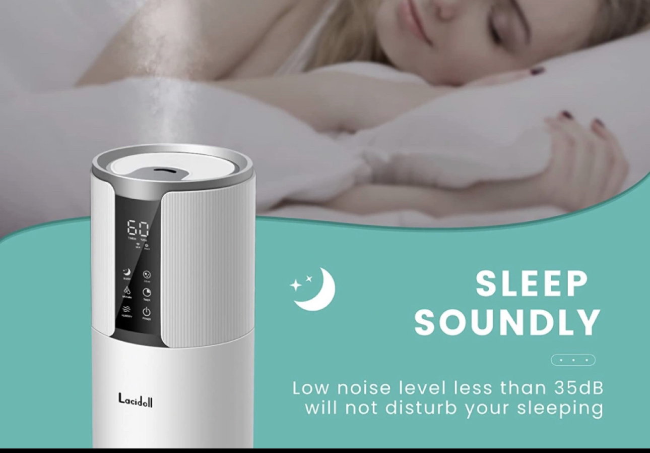 New Humidifiers LACIDOLL 8 L Top Fill Large Room Cool Mist image indicator(6)