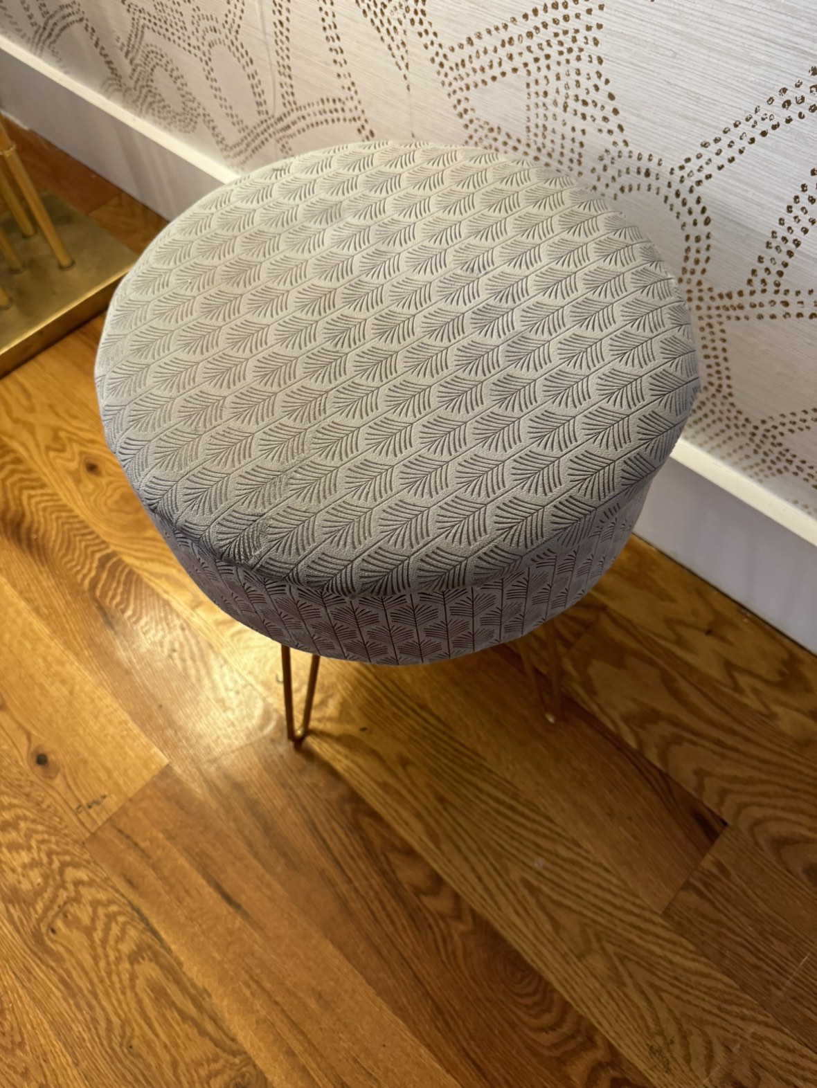 Modern Velvet Foot Rest Stool Upholstered Round Storage Ottomans - photo 2