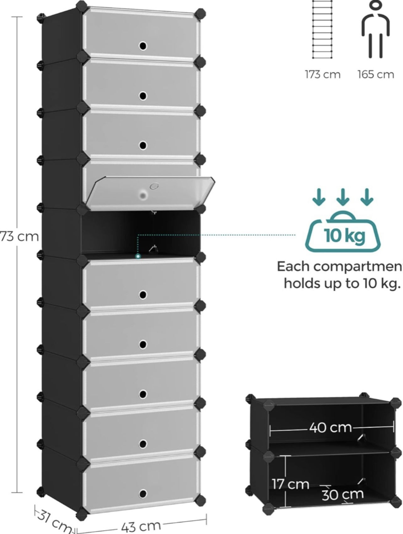 SONGMICS 10-Tier Shoe Rack - photo 5
