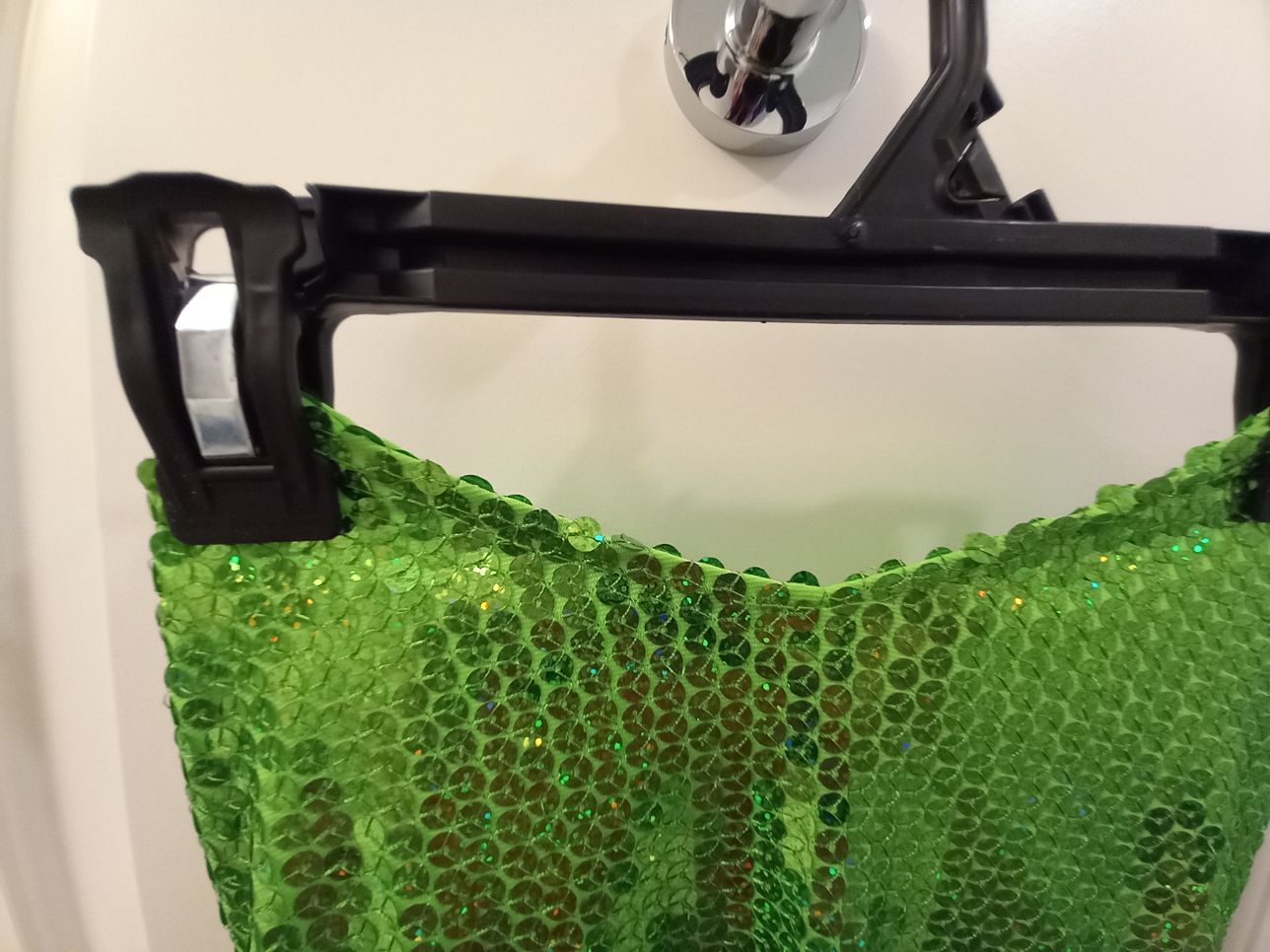 Tinkerbell Fairy Dress with Wings Green Sequins Costume - photo 4