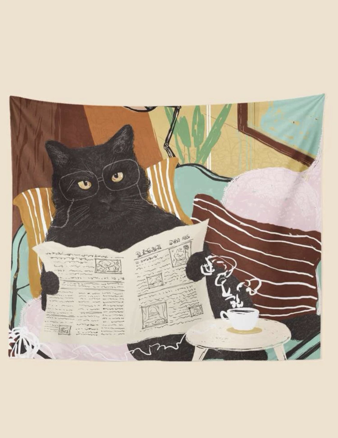🦃 Cat Print Tapestry