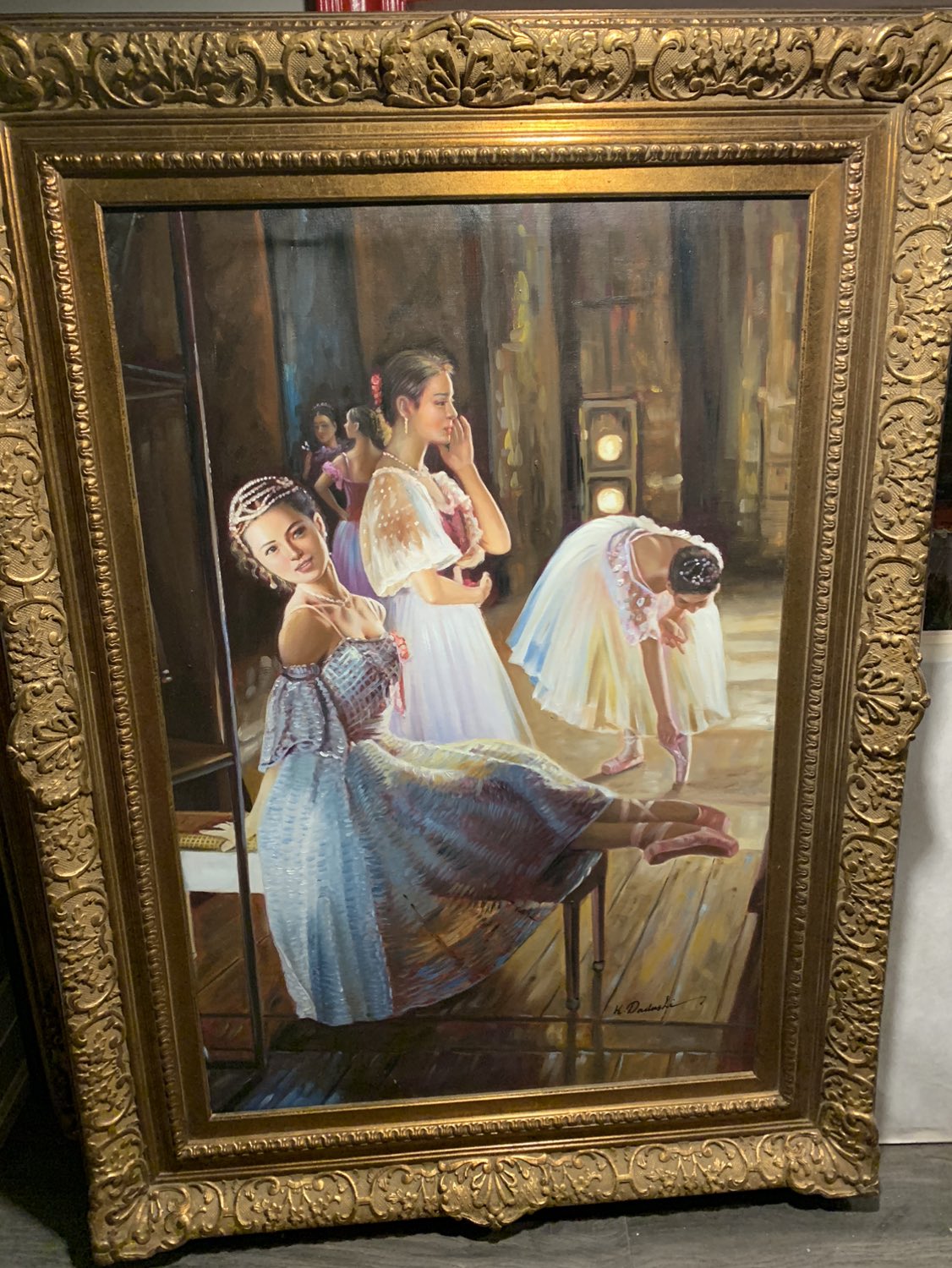 Original huge oil painting
