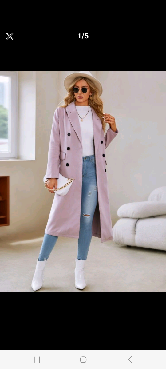 Peak Collar Double Breasted Belted Overcoat 🍂 image indicator(2)