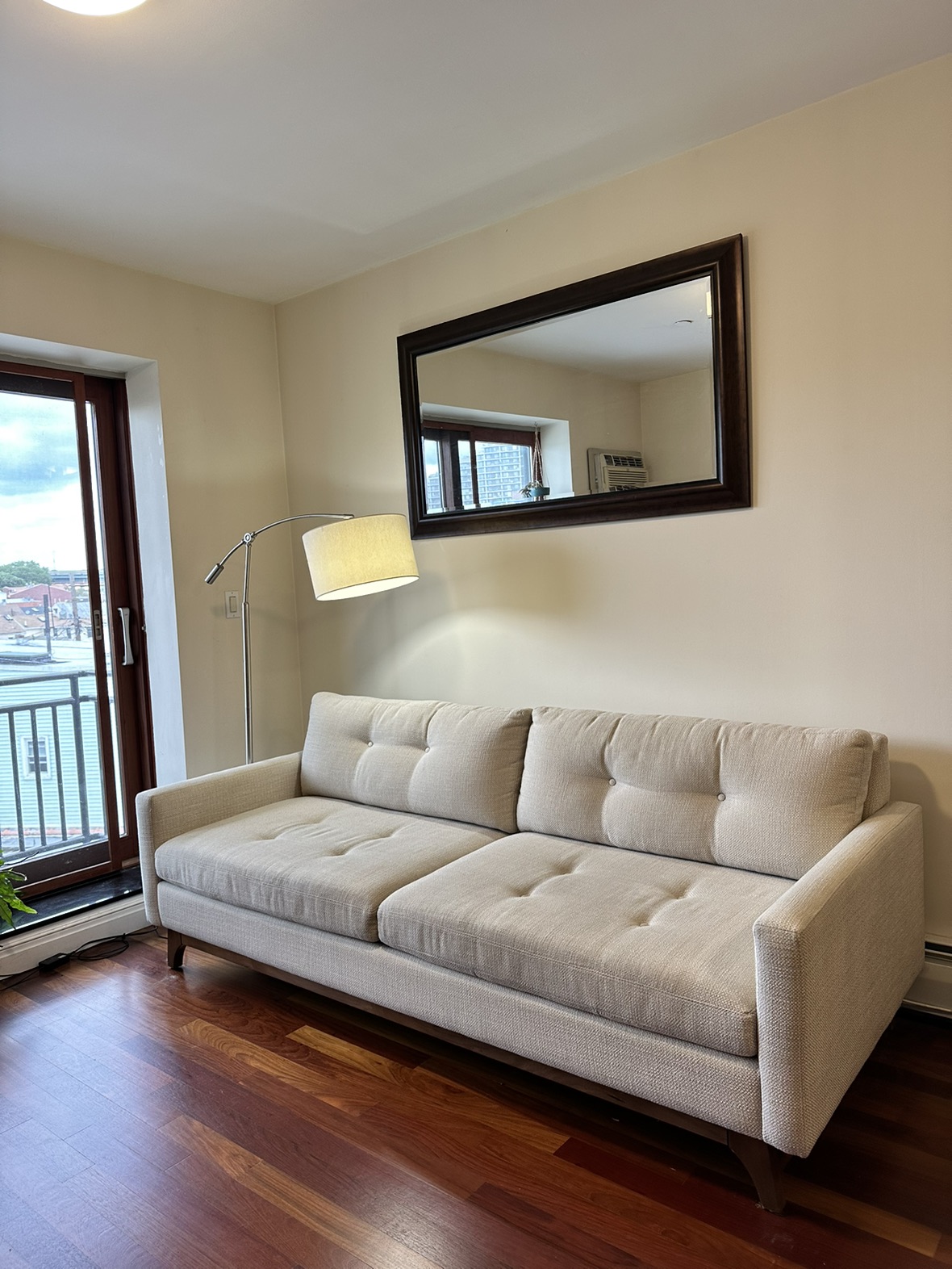 Beige Mid-Century Modern Couch - photo 3