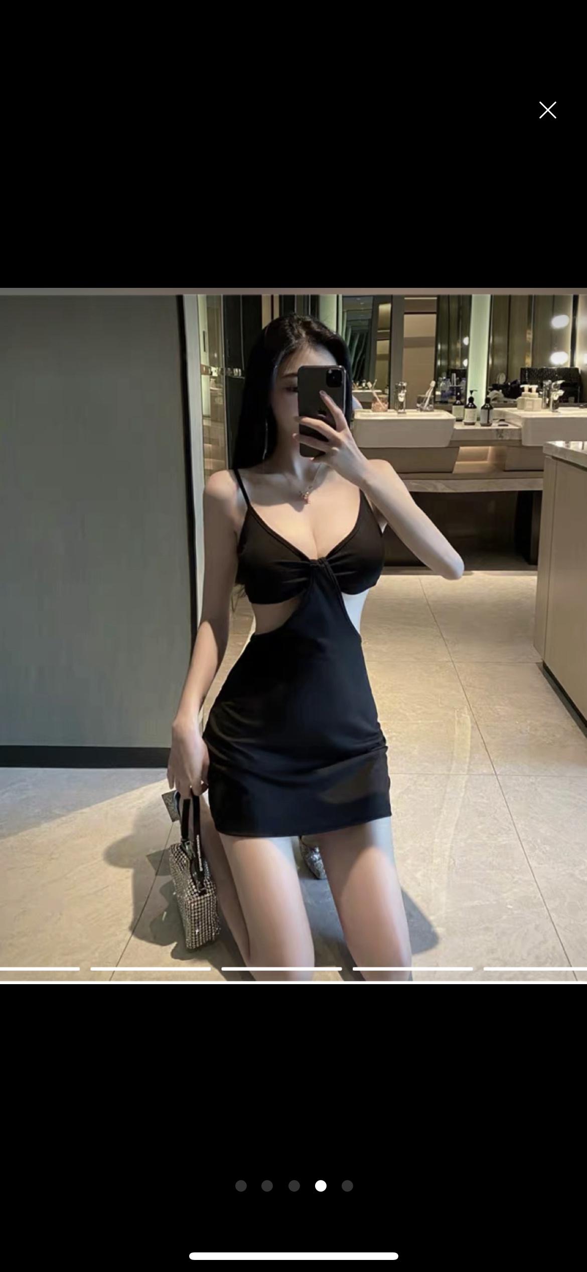 Black summer dress mini - photo 4