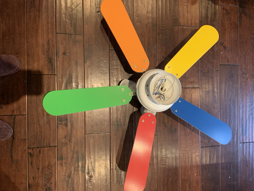 Ceiling Fan.  Four colour of blades thumbnail