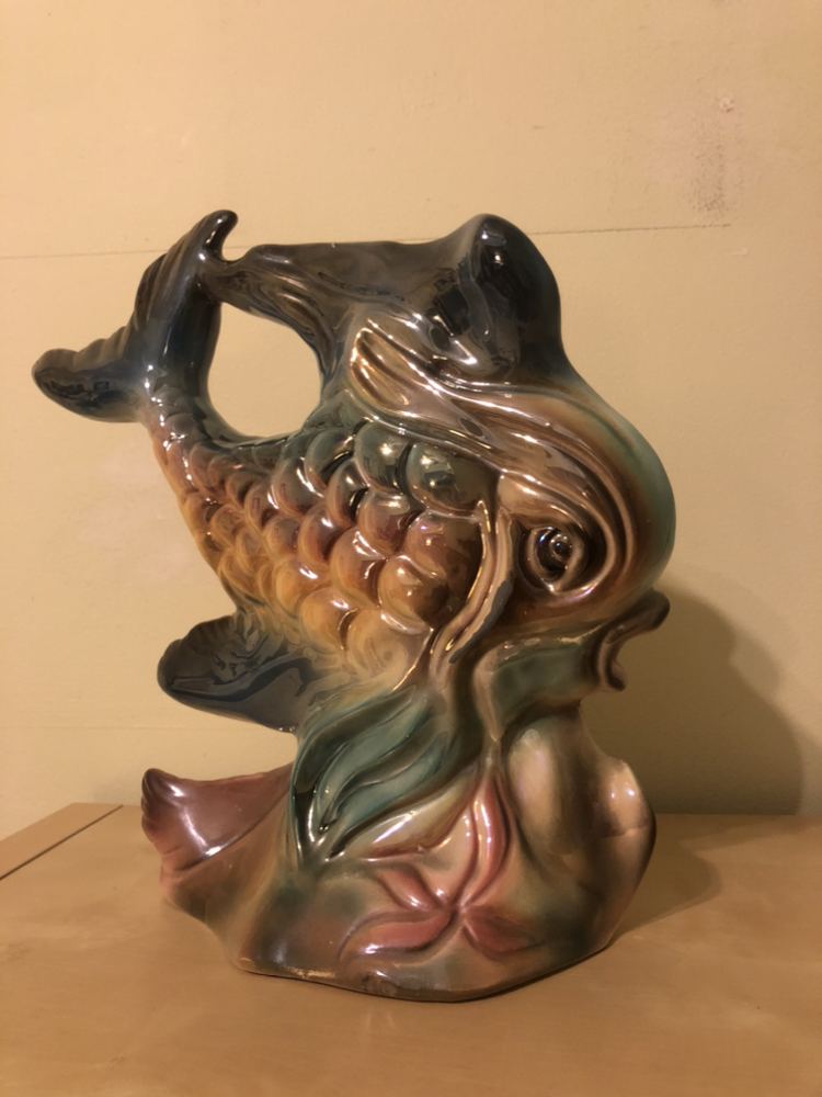 Vintage Iridescent Rainbow Fish Sculpture - photo 2