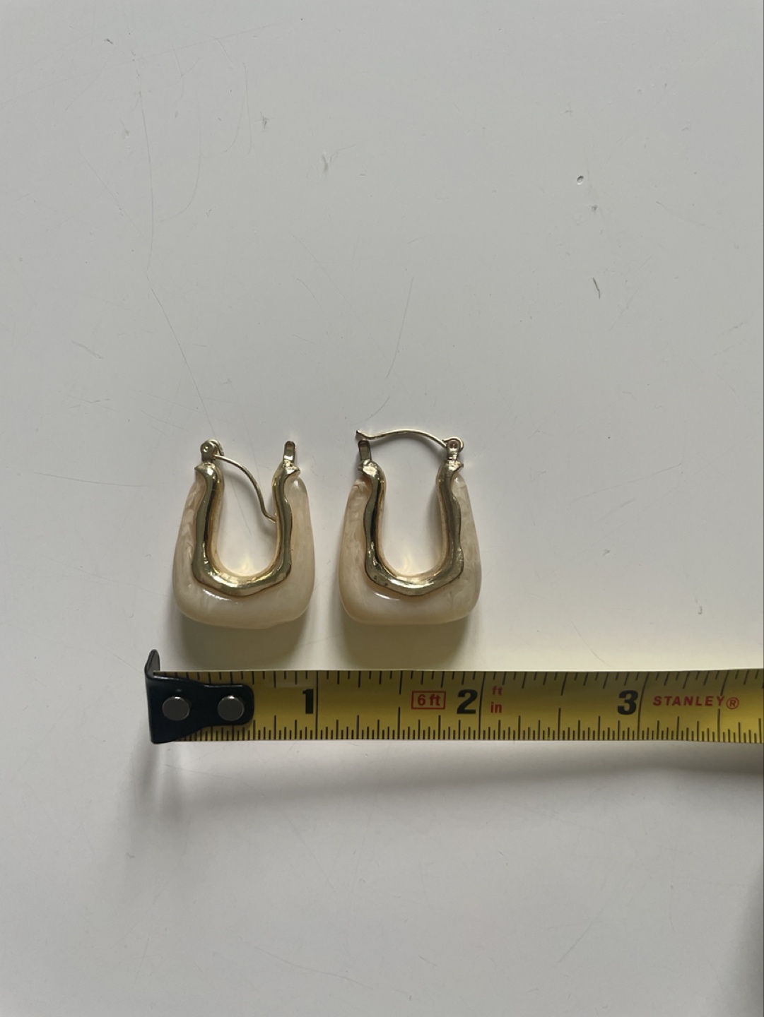 White and gold earrings #freecycle thumbnail