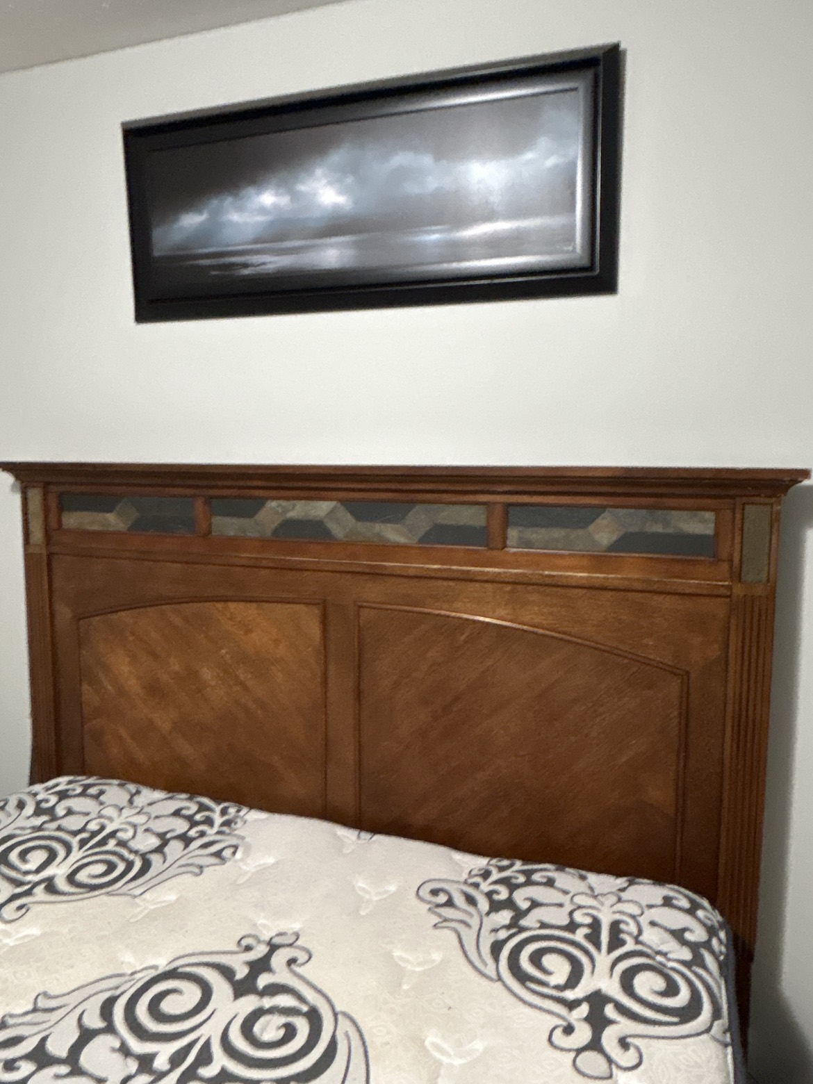 Queen Bed frame, mattress and box spring - photo 5