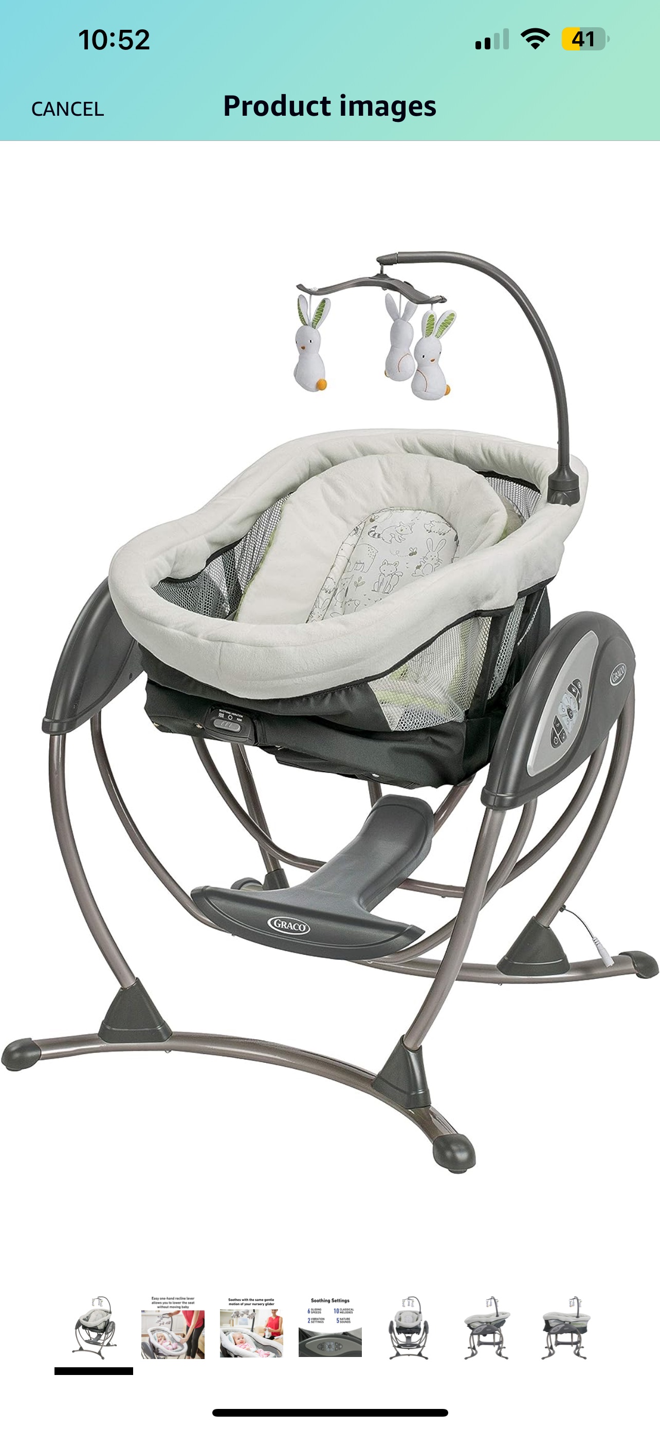 Graco Duoglider Gliding Swing/Bassinet