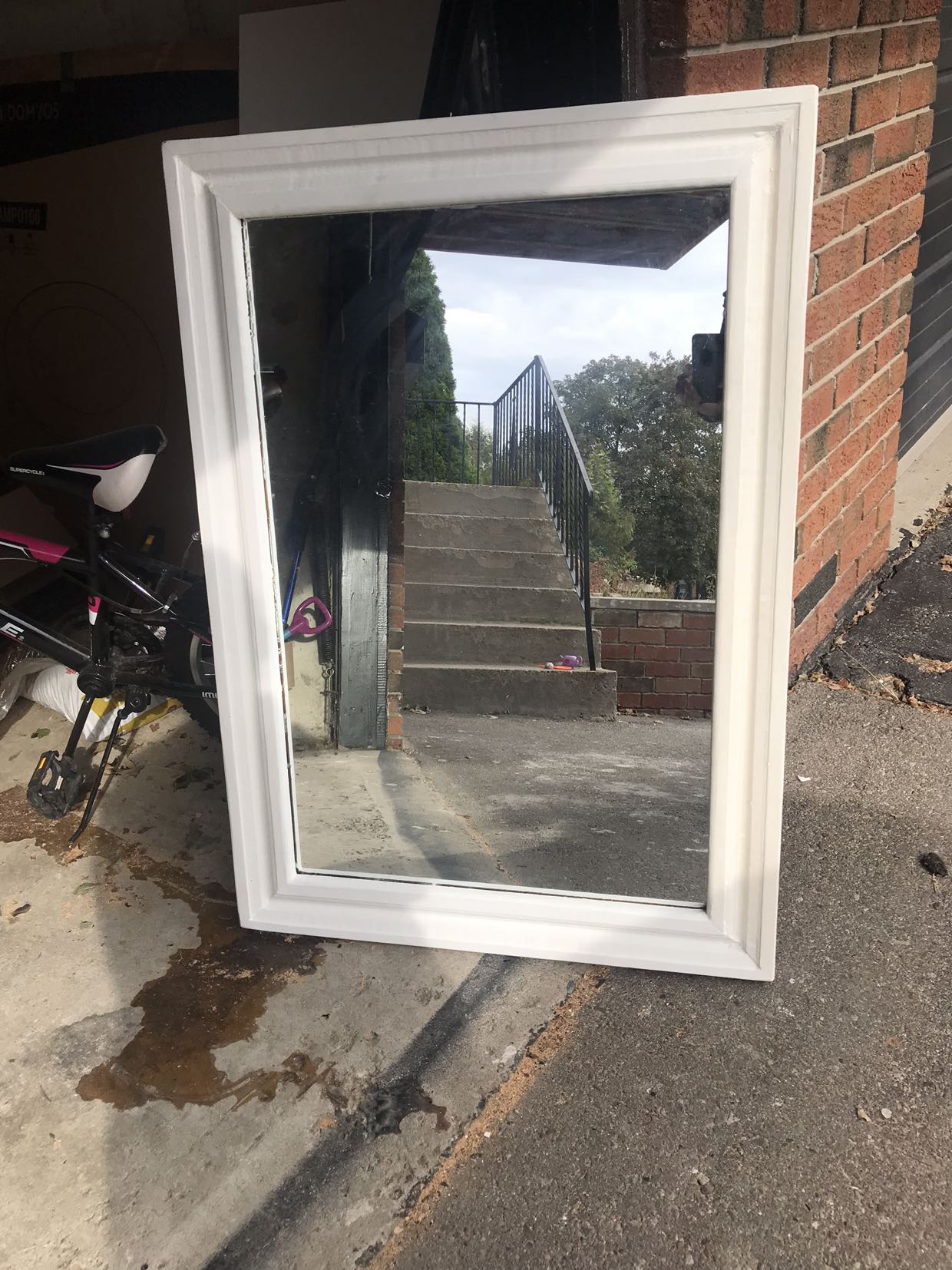 Wooden frame mirror