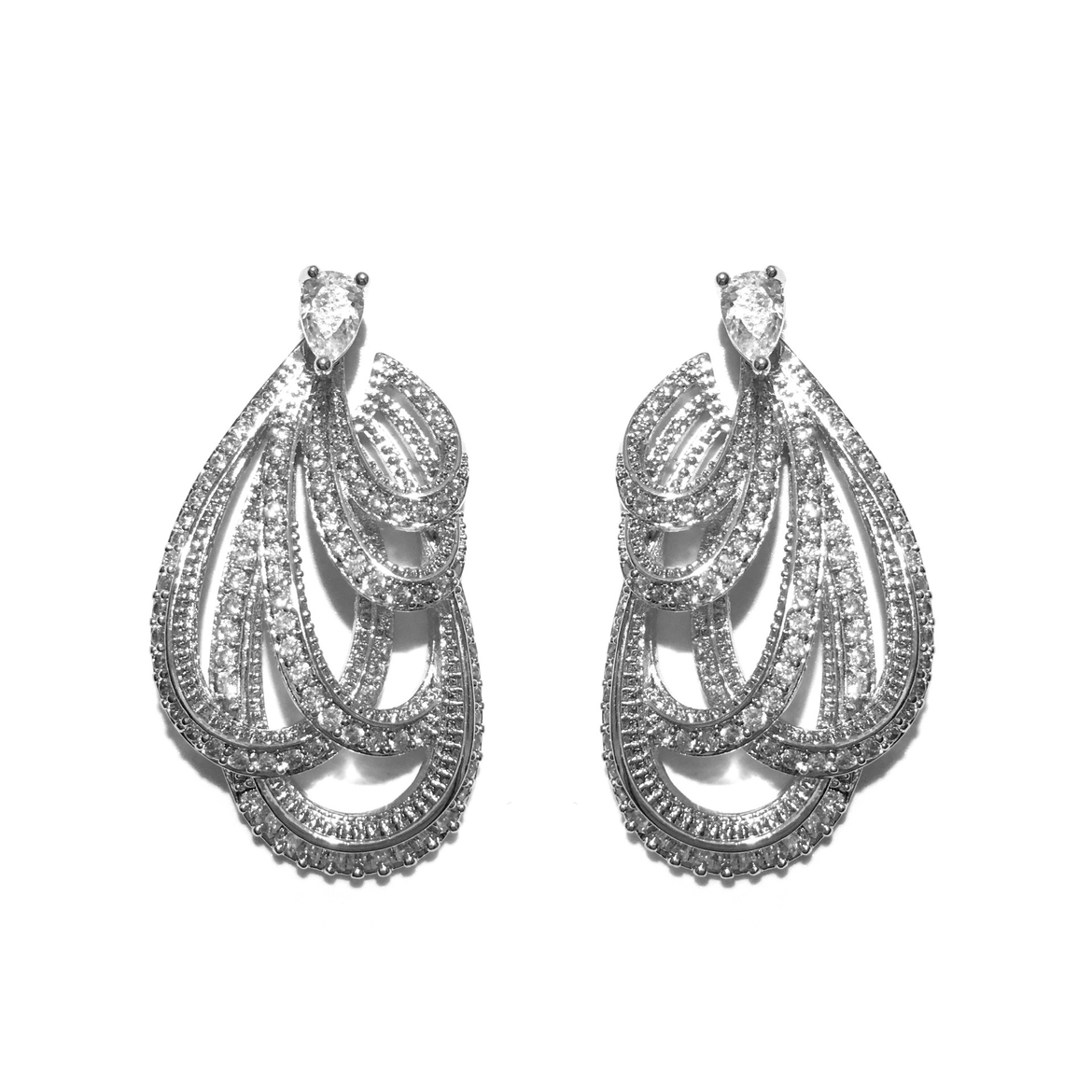 Crystal sliver earrings