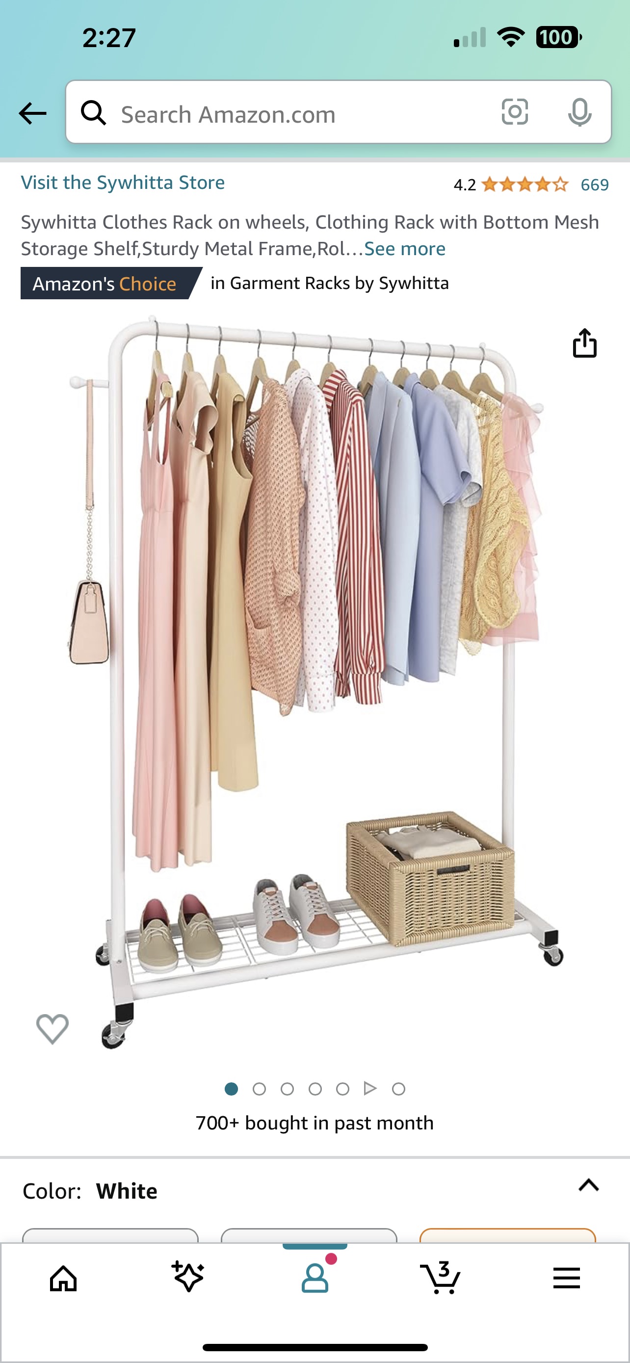 rack with wheel