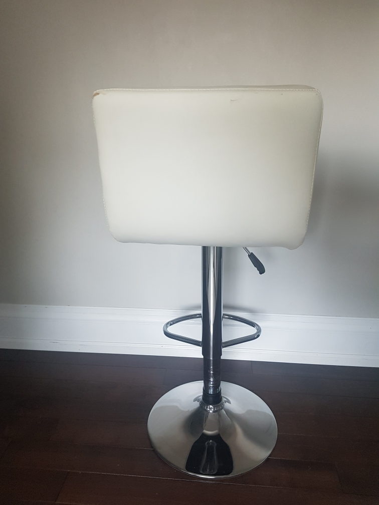 White adjustable Kitchen Bar Stool - photo 4