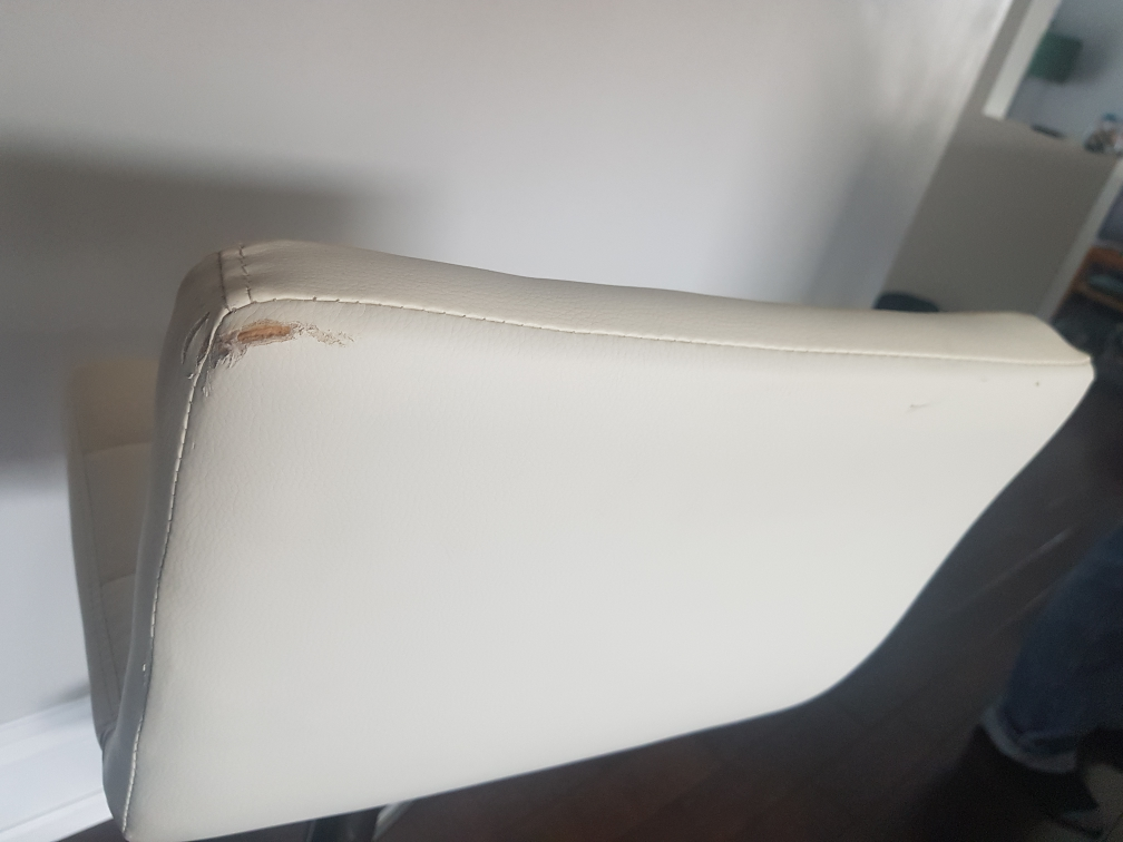 White adjustable Kitchen Bar Stool - photo 5