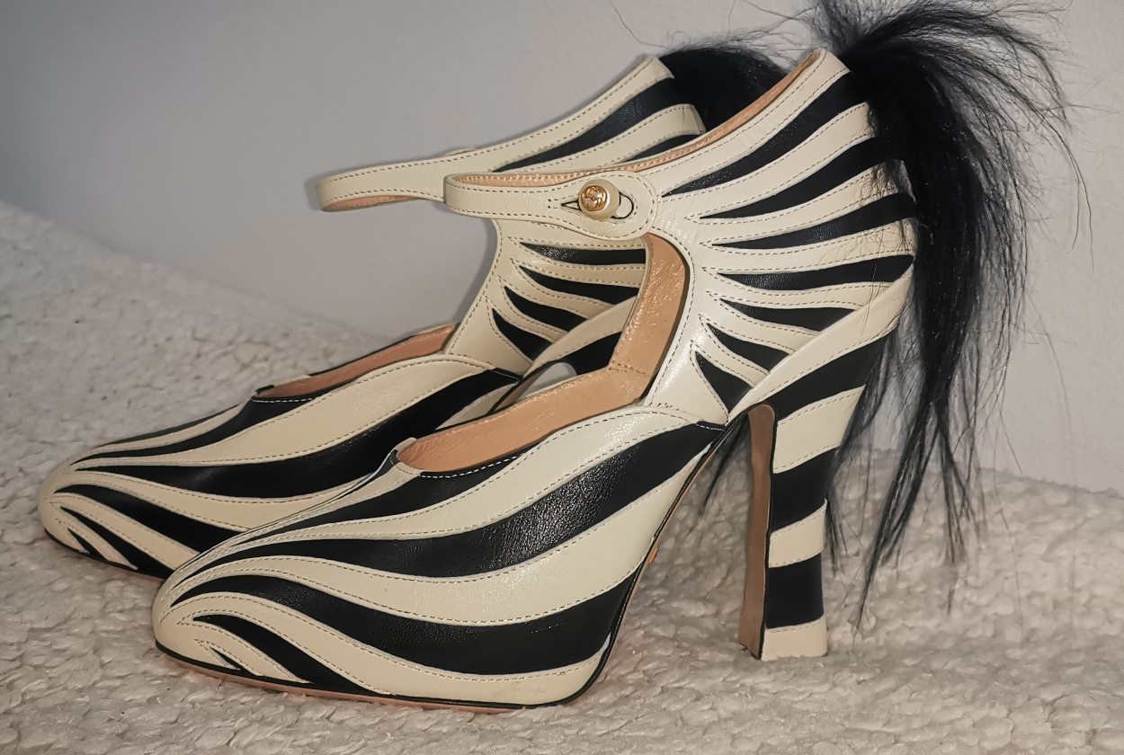 Gucci Zebra Pony Tail Mary Jane Original Brand 37 - photo 4
