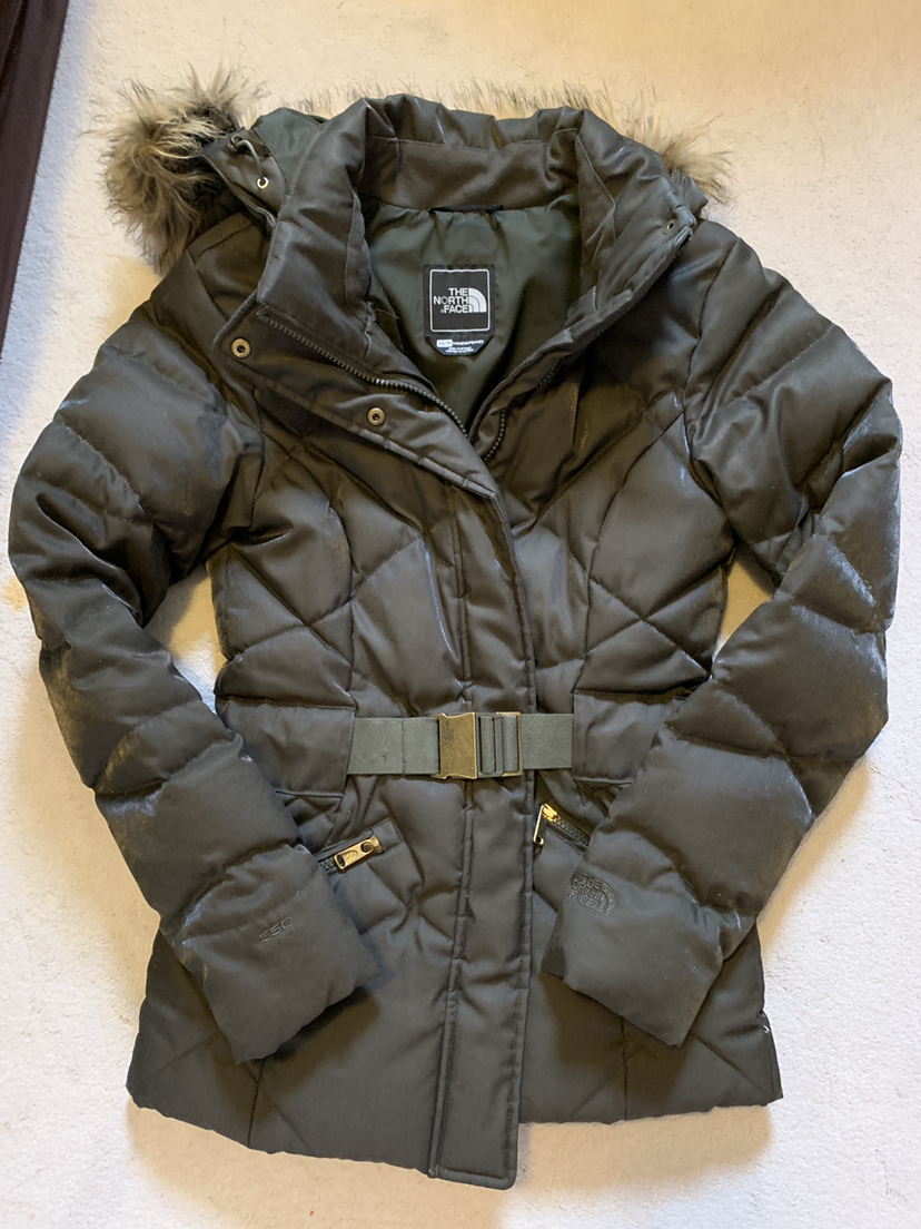 Mint North face women XS winter down jacket/parka image indicator(7)