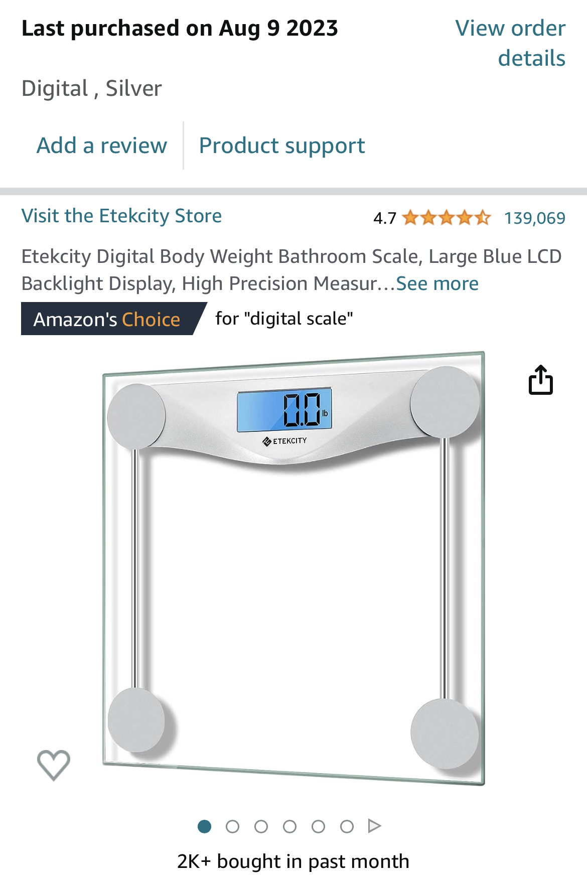 Body weight scales (lb/kg) from Etekcity thumbnail
