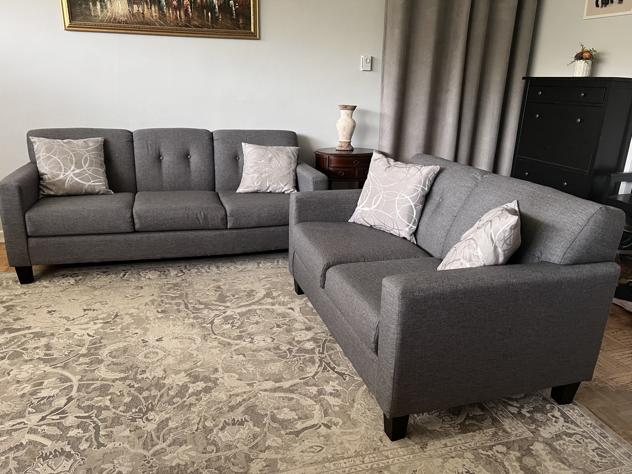 Sofa and loveseat set