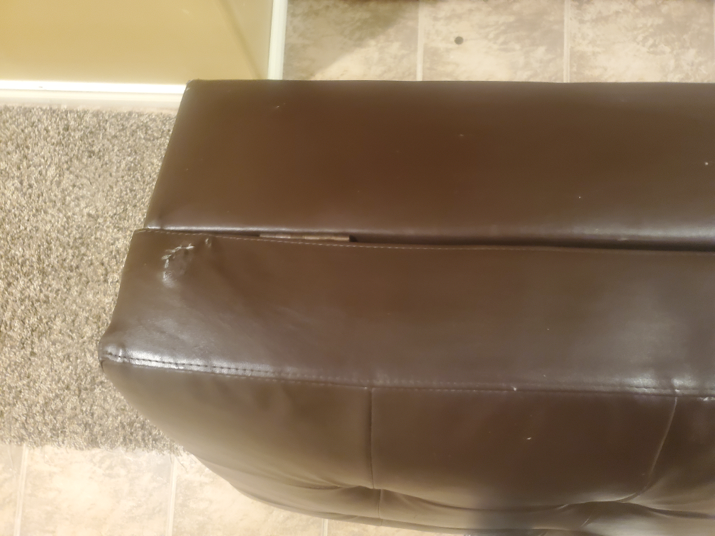 ottoman brown storage footrest puleather - photo 4