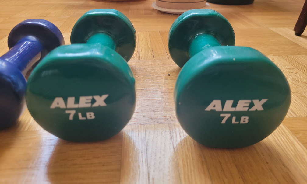 Coated Dumbbell Hand Weight Set – 7 ,4,2 LB