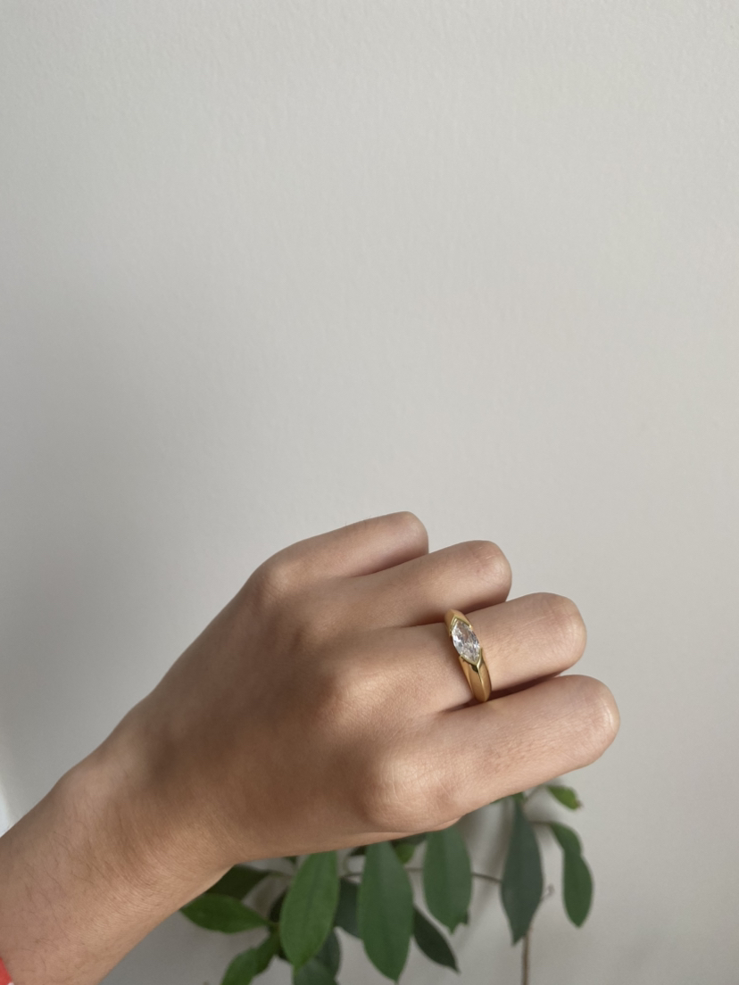 18k plated cz ring - photo 3
