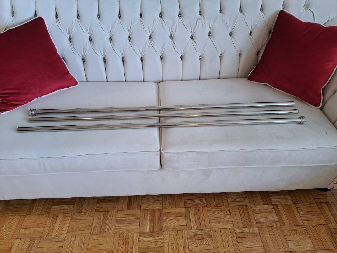 Curtain rod for sale - one inch Diameter - 72 to 144 inch