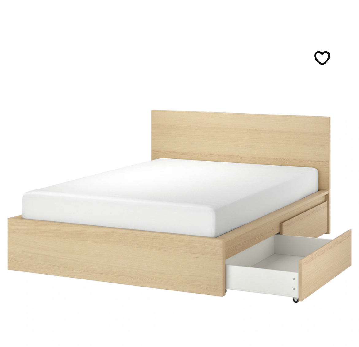 Malm King bed, dresser and 2 nightstands