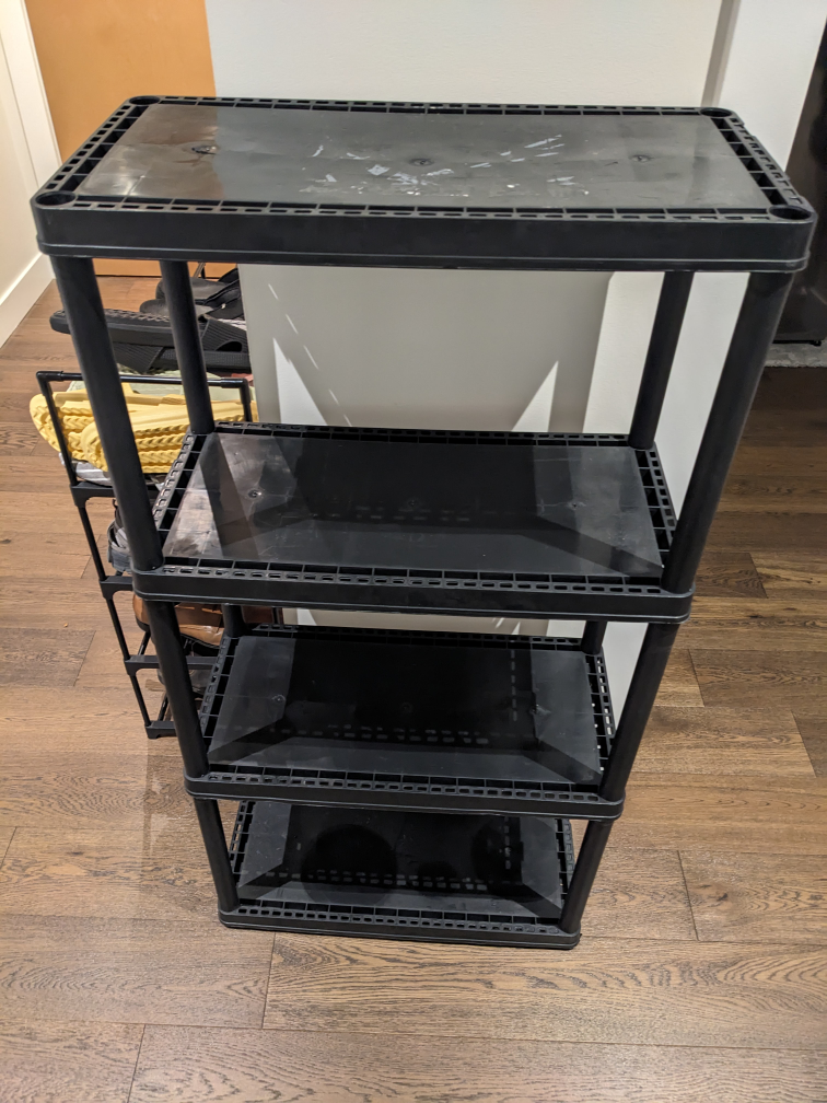 Certified 4-Shelf Resin/ Plastic Storage Rack/ Shelving Unit thumbnail