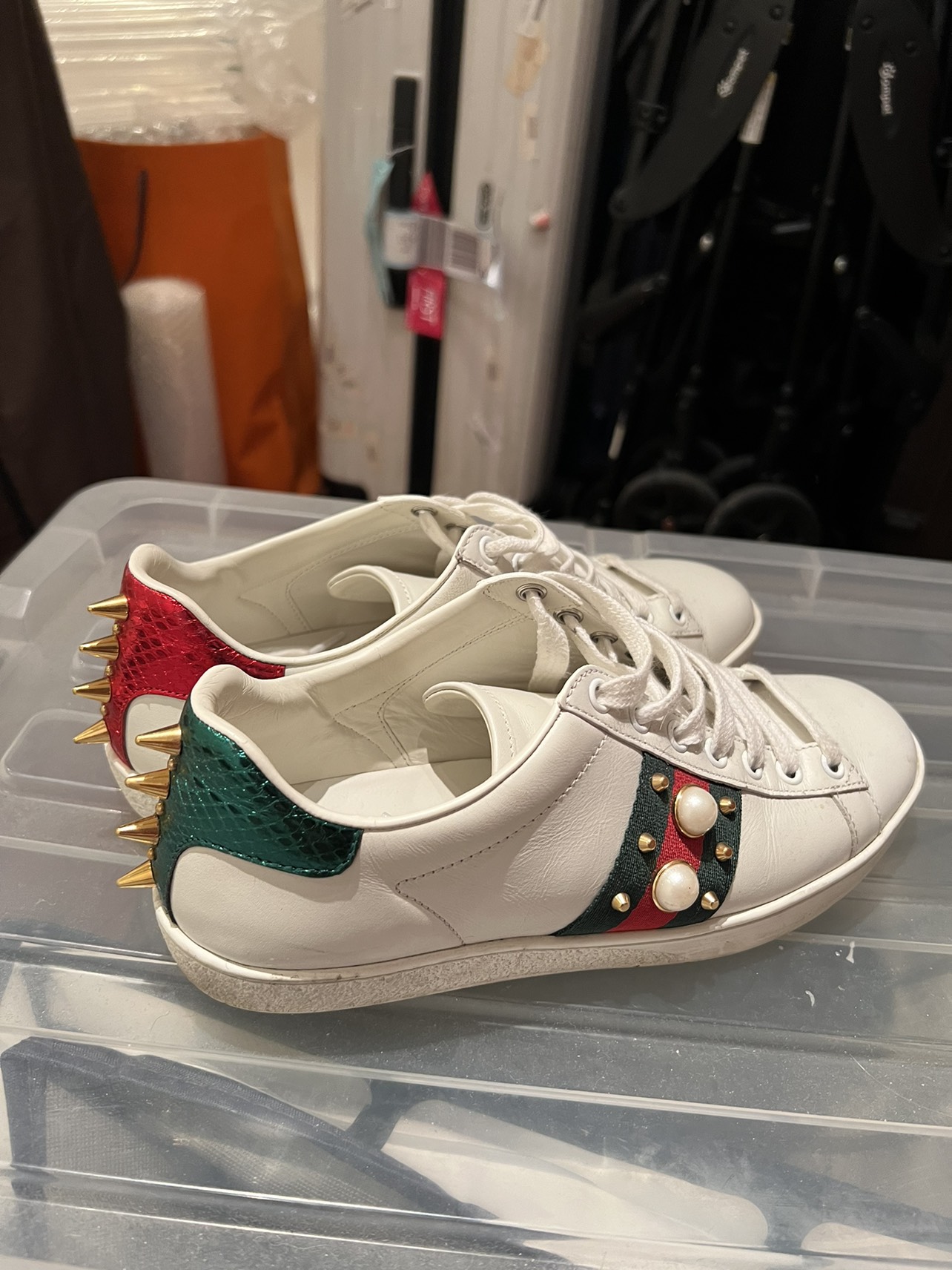 [home rearrangement sale] gucci pearl sneakers luxury - photo 3