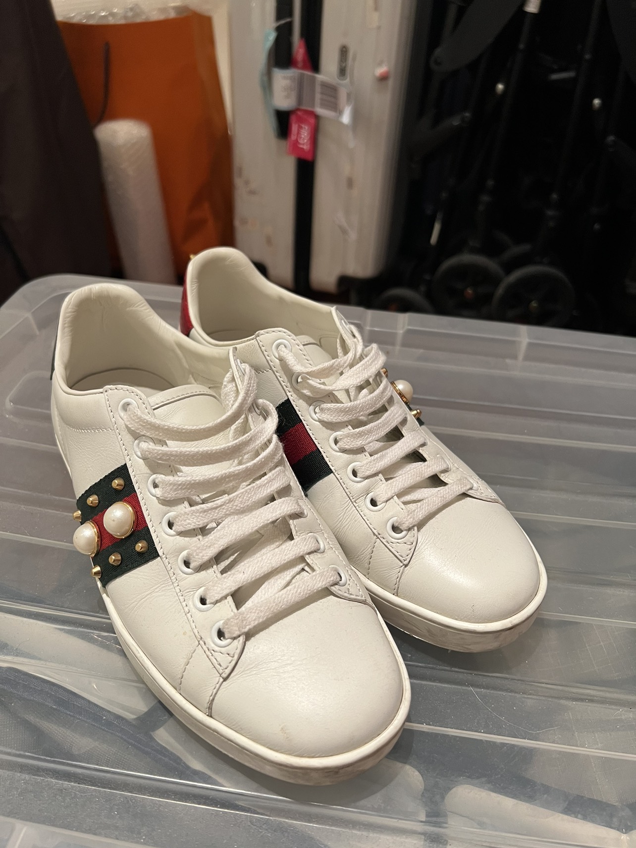 [home rearrangement sale] gucci pearl sneakers luxury - photo 4