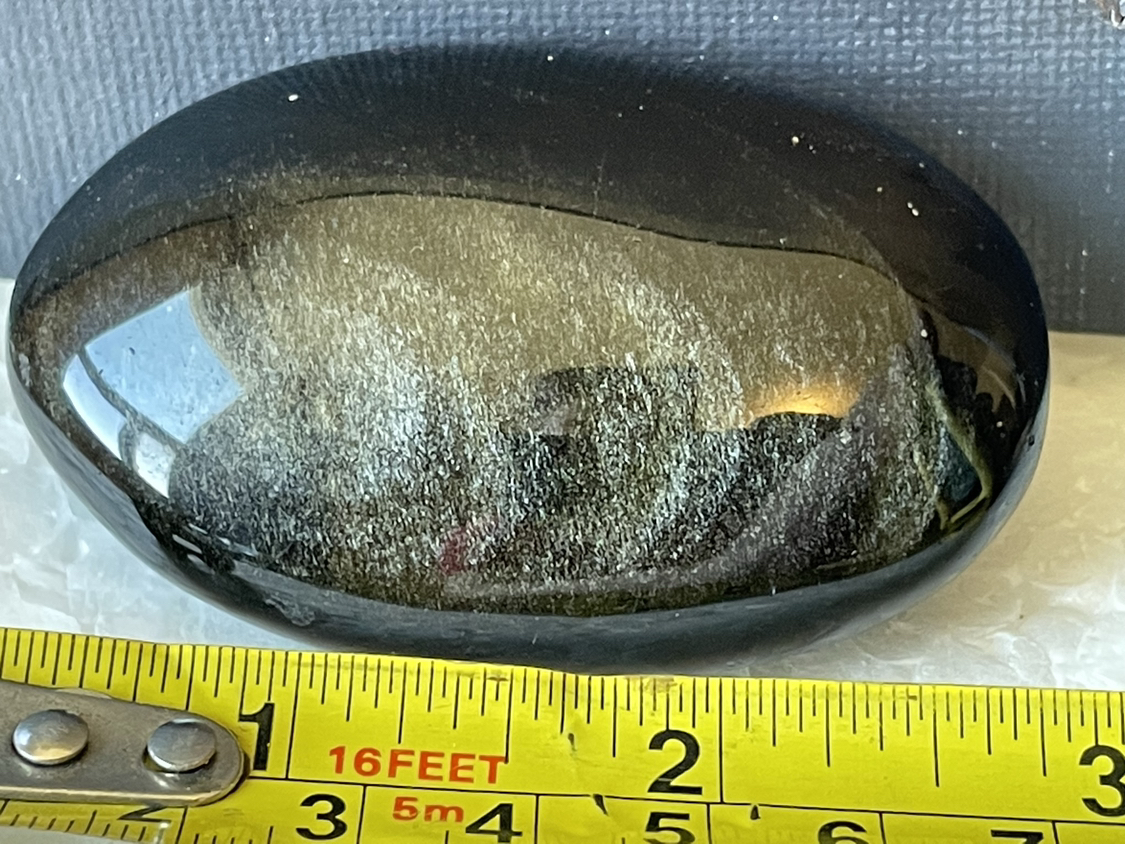 Silver Sheen Obsidian palm stone image indicator(3)