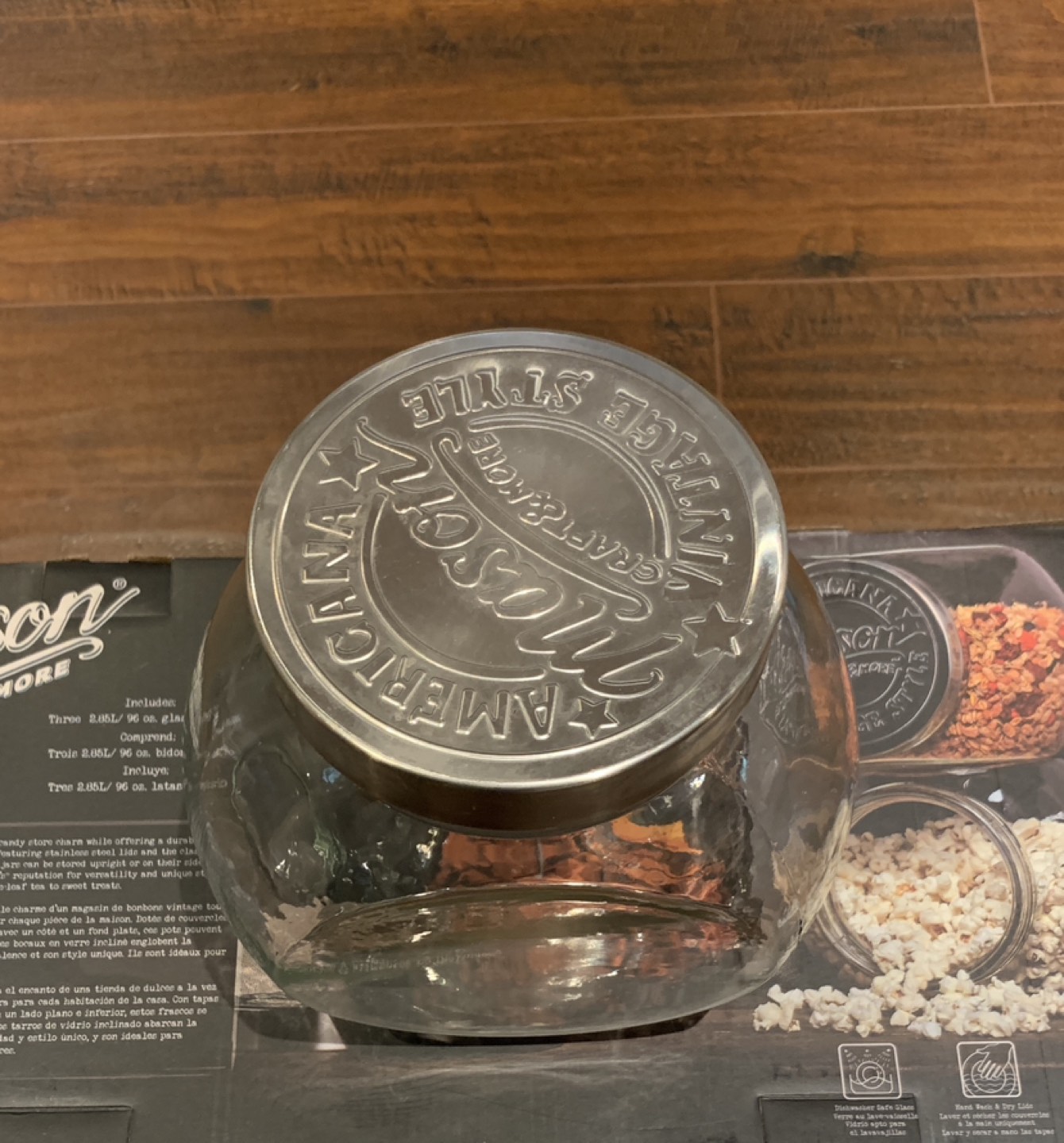 Set of 3 Tilted Antique Style glass jar - Mason Craft & More image indicator(4)