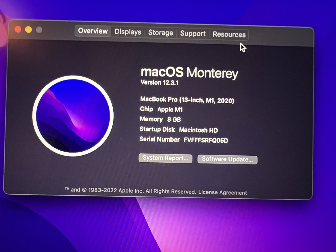 Macbook Pro 2020 M1 8GB 13" - photo 2