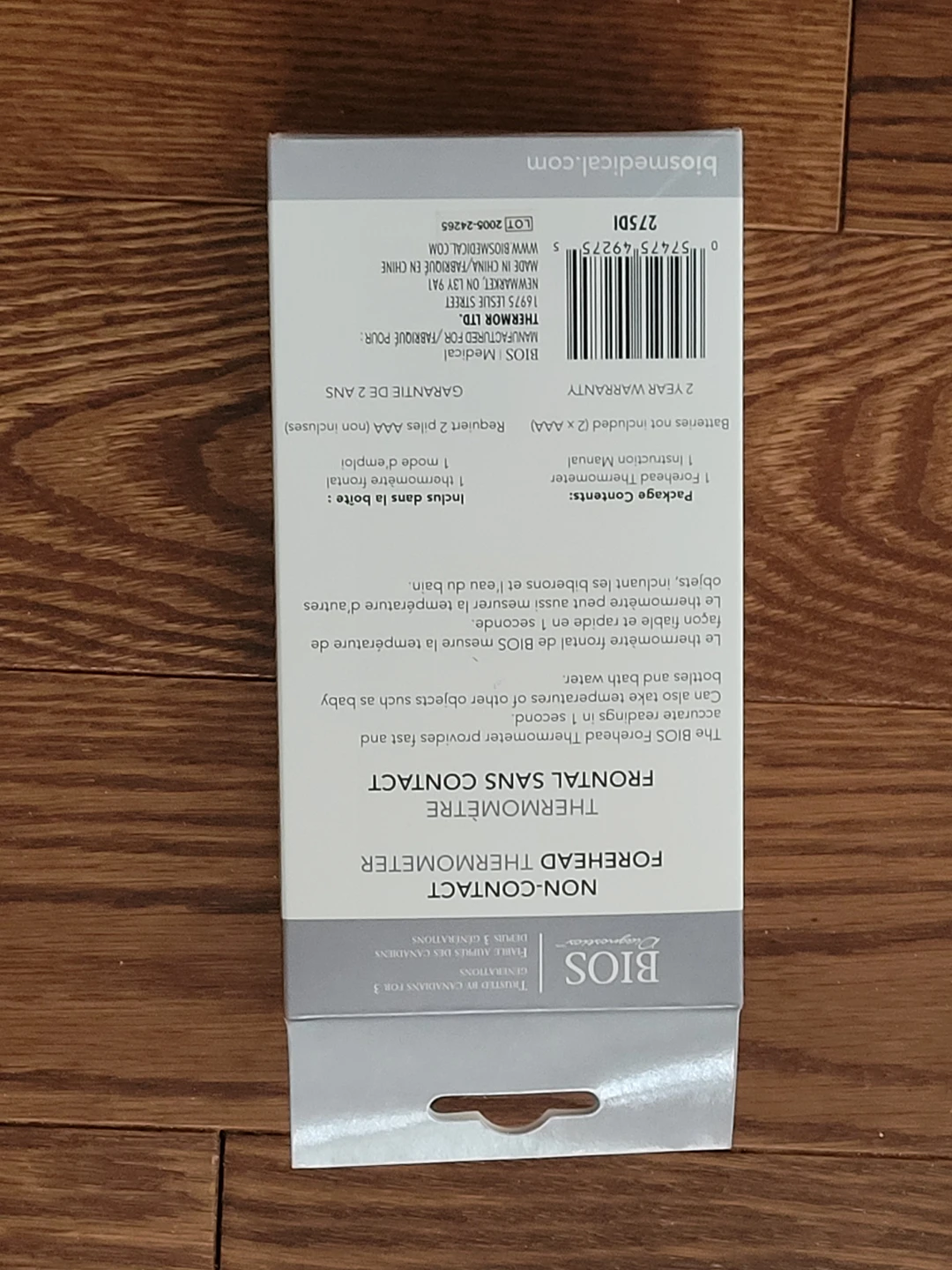 BIOS Diagnostics Non Contact Forehead Thermometer image indicator(2)