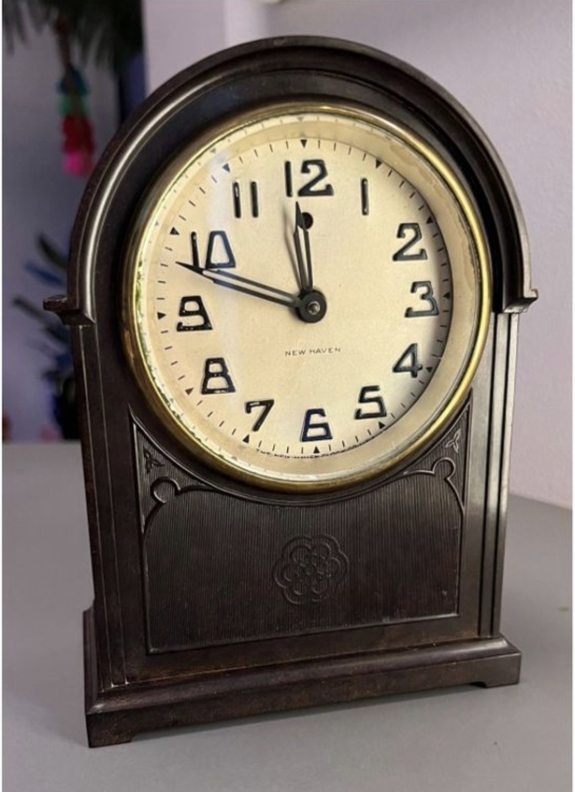 Antique New Haven Electric Mantle Clock