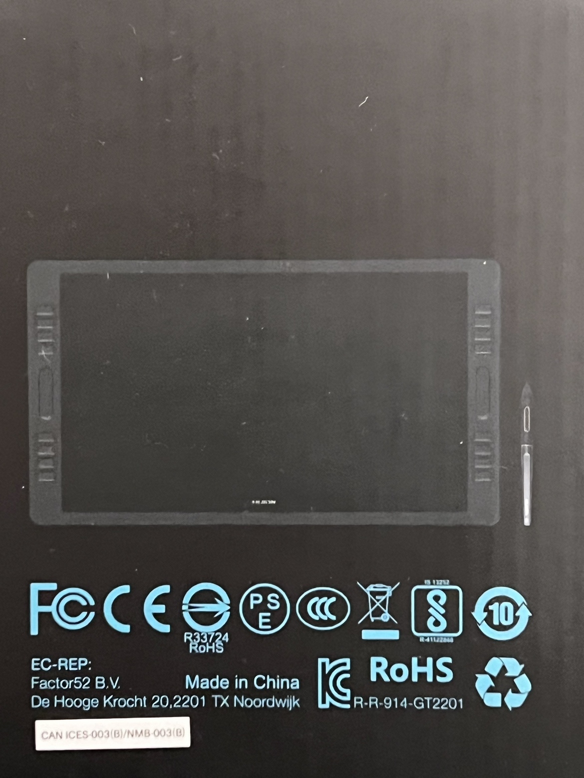 Unopened, unused Huion Kamvas Pro 20 image indicator(4)